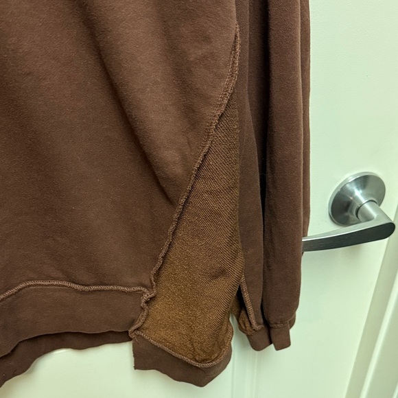 Amazon Essentials Women's Maroon Button-Up Sweatshirt - Picture 7 of 12